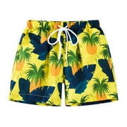 JUMESG Toddler Swim Trunks Boys Swim Trunks Toddler Swim Shorts Little Boys Bathing Suit Swimsuit Toddler Boy Swimwear (Yellow,2-3 Years)